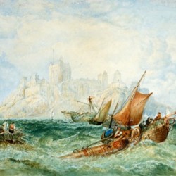 Struggling in Rough Sea